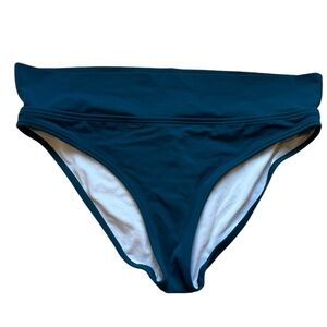Vtg Y2K Victoria Secret Mid Rise Bikini Bottoms Teal 2013 Sz Large RARE 90s